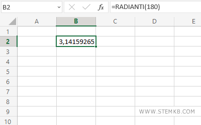 180° sono equivalenti a 3,14159265 radianti