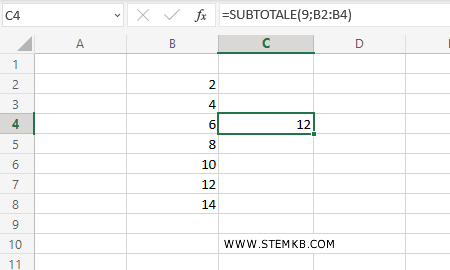 il risultato è 12