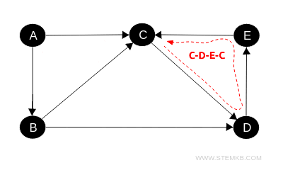 esempio di ciclo in un digrafo