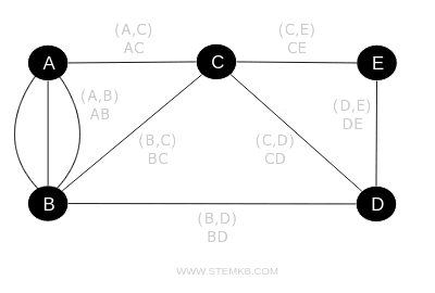un esempio di grafo con collegamenti multipli