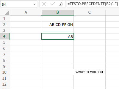 il risultato è AB